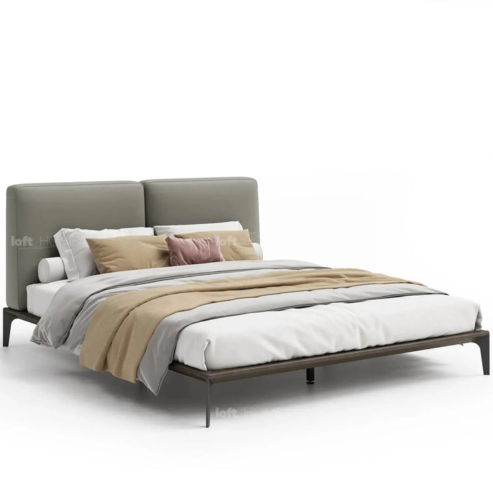 Minimalist Genuine Leather Bed ARMELLE