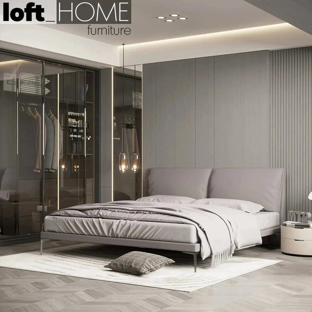 Modern Genuine Leather Bed DEON