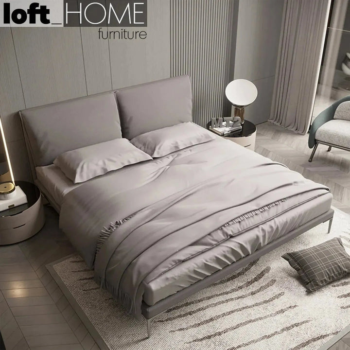 Modern Genuine Leather Bed DEON