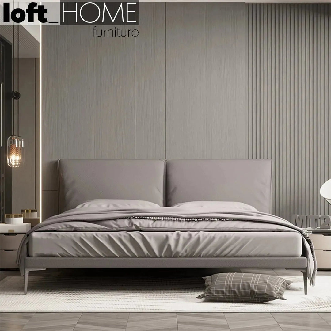 Modern Genuine Leather Bed DEON