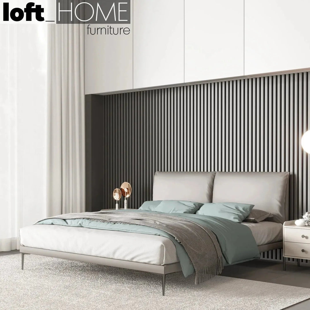 Modern Genuine Leather Bed DEON