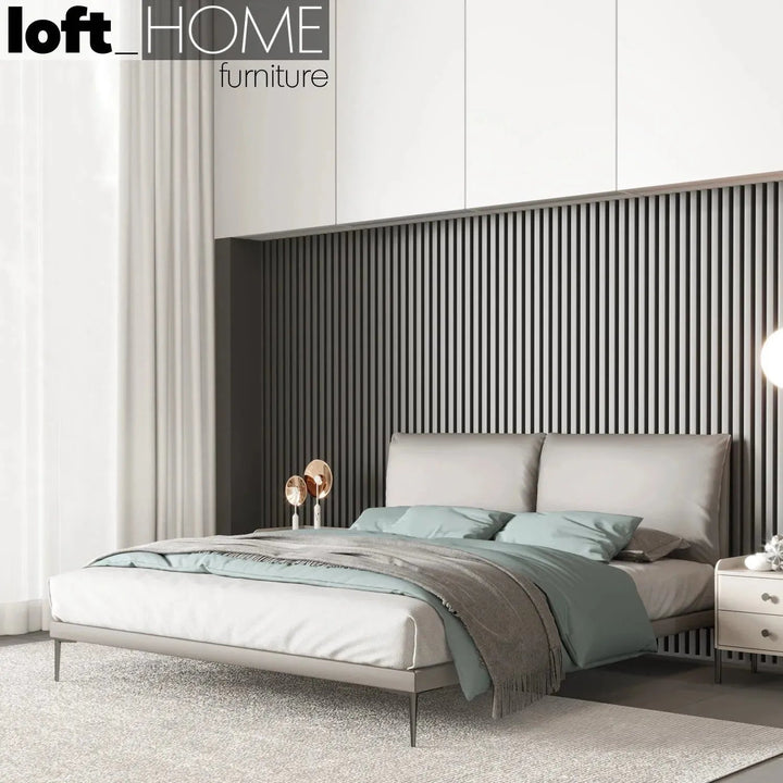 Modern Genuine Leather Bed DEON