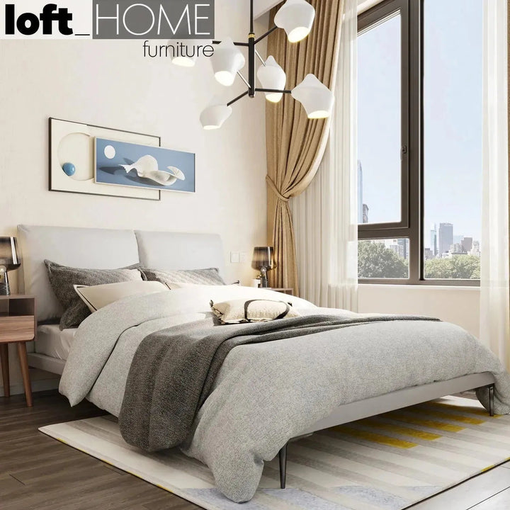 Modern Genuine Leather Bed DEON