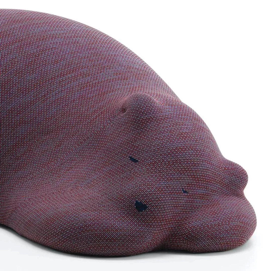 Contemporary Knit Fabric Ottoman RESTING BEAR