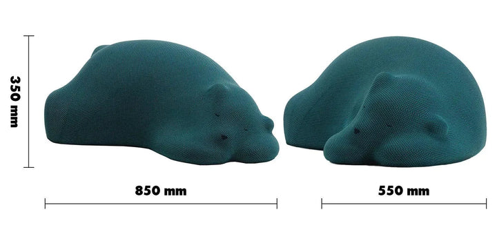 Contemporary Knit Fabric Ottoman RESTING BEAR