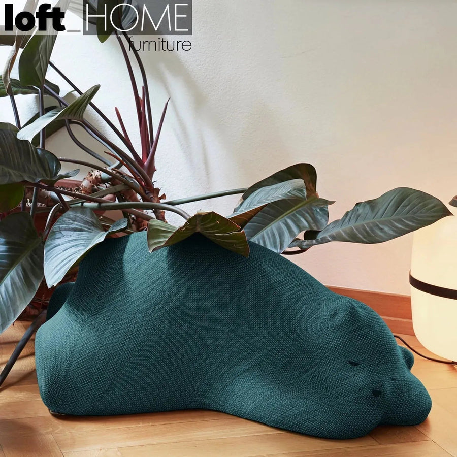 Contemporary Knit Fabric Ottoman RESTING BEAR