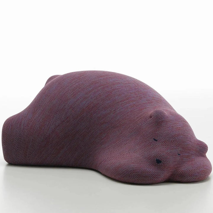 Contemporary Knit Fabric Ottoman RESTING BEAR