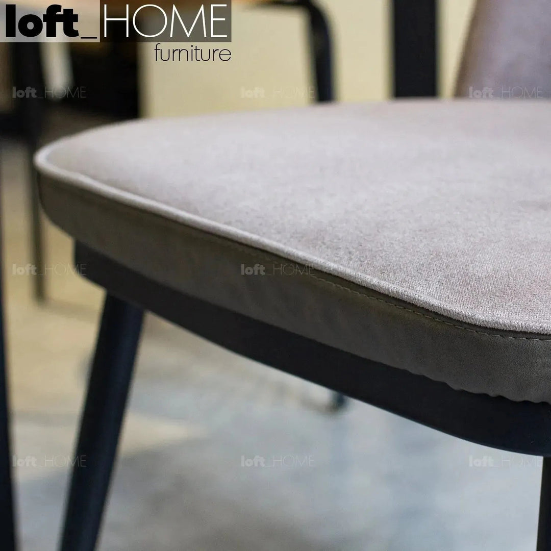 Modern Fabric And Leather Dining Chair METAL MAN N10
