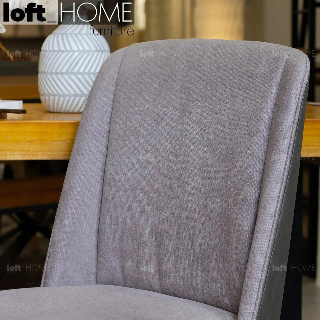 Modern Fabric And Leather Dining Chair METAL MAN N10