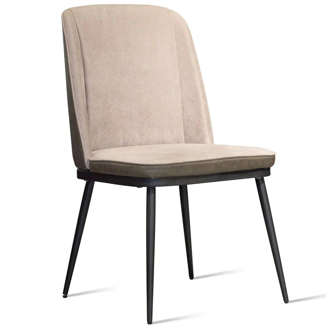 Modern Fabric And Leather Dining Chair METAL MAN N10