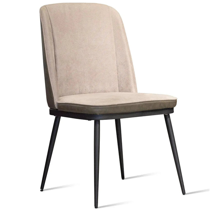 Modern Fabric And Leather Dining Chair METAL MAN N10