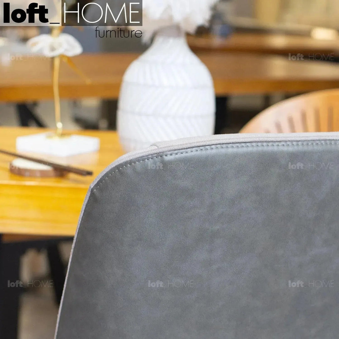 Modern Fabric And Leather Dining Chair METAL MAN N10