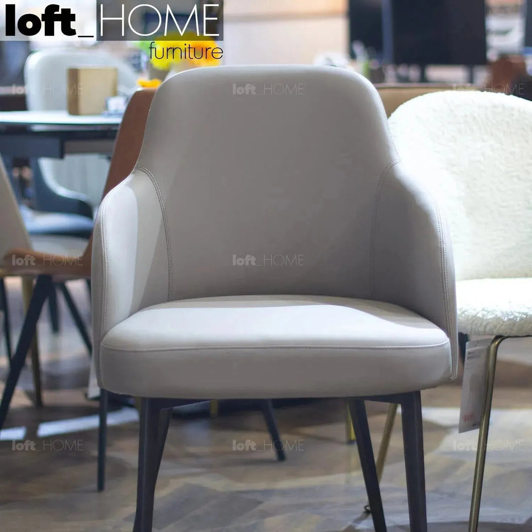 Modern Fabric And Leather Dining Chair METAL MAN N11