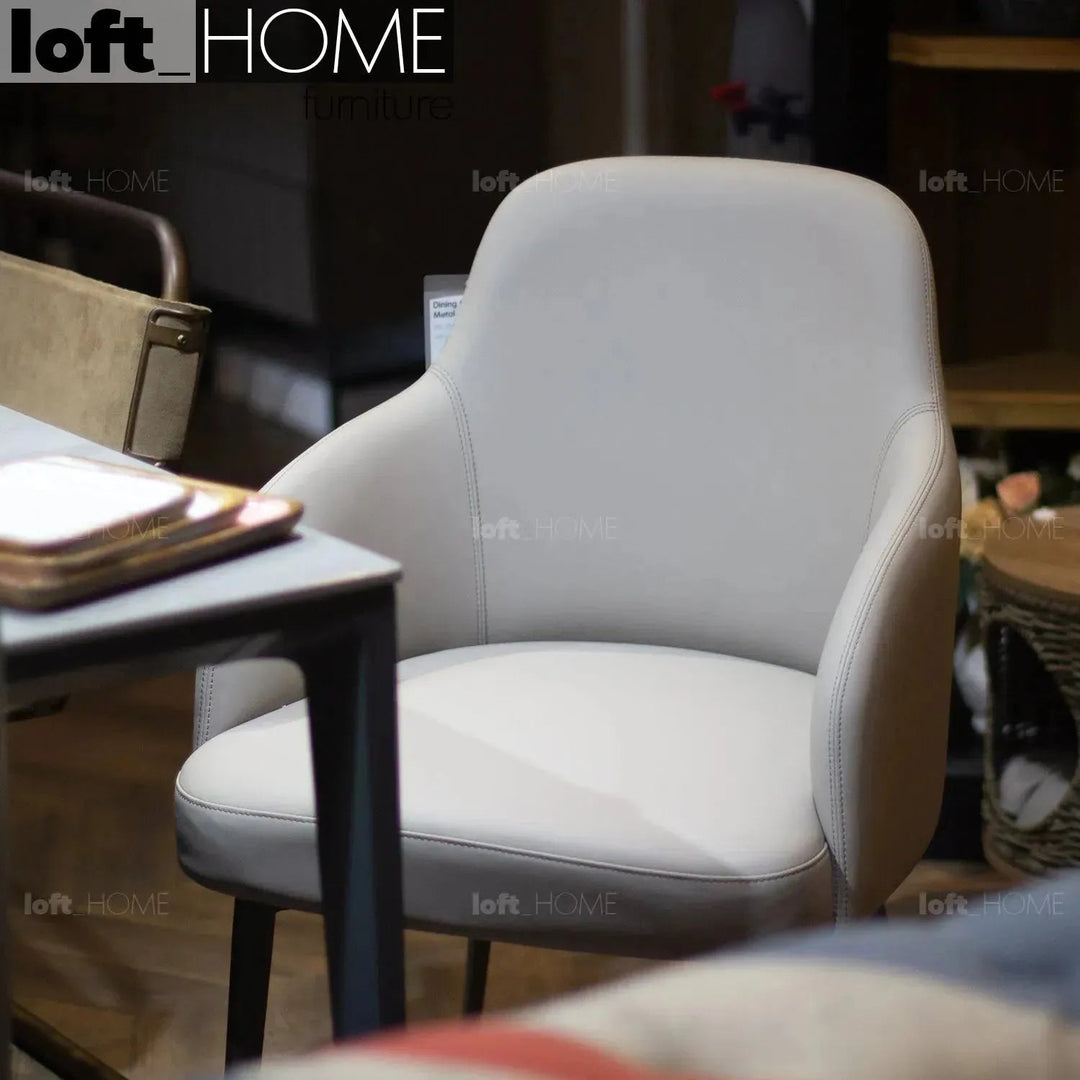 Modern Fabric And Leather Dining Chair METAL MAN N11