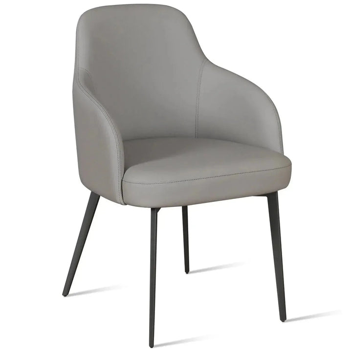 Modern Fabric And Leather Dining Chair METAL MAN N11