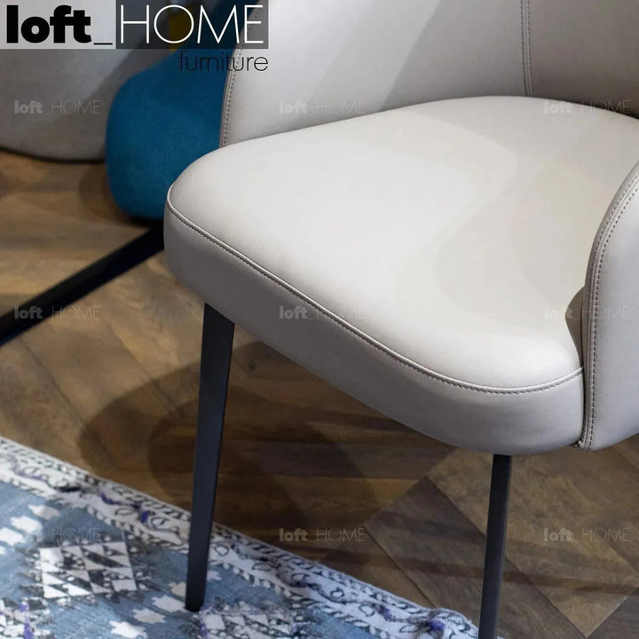 Modern Fabric And Leather Dining Chair METAL MAN N11