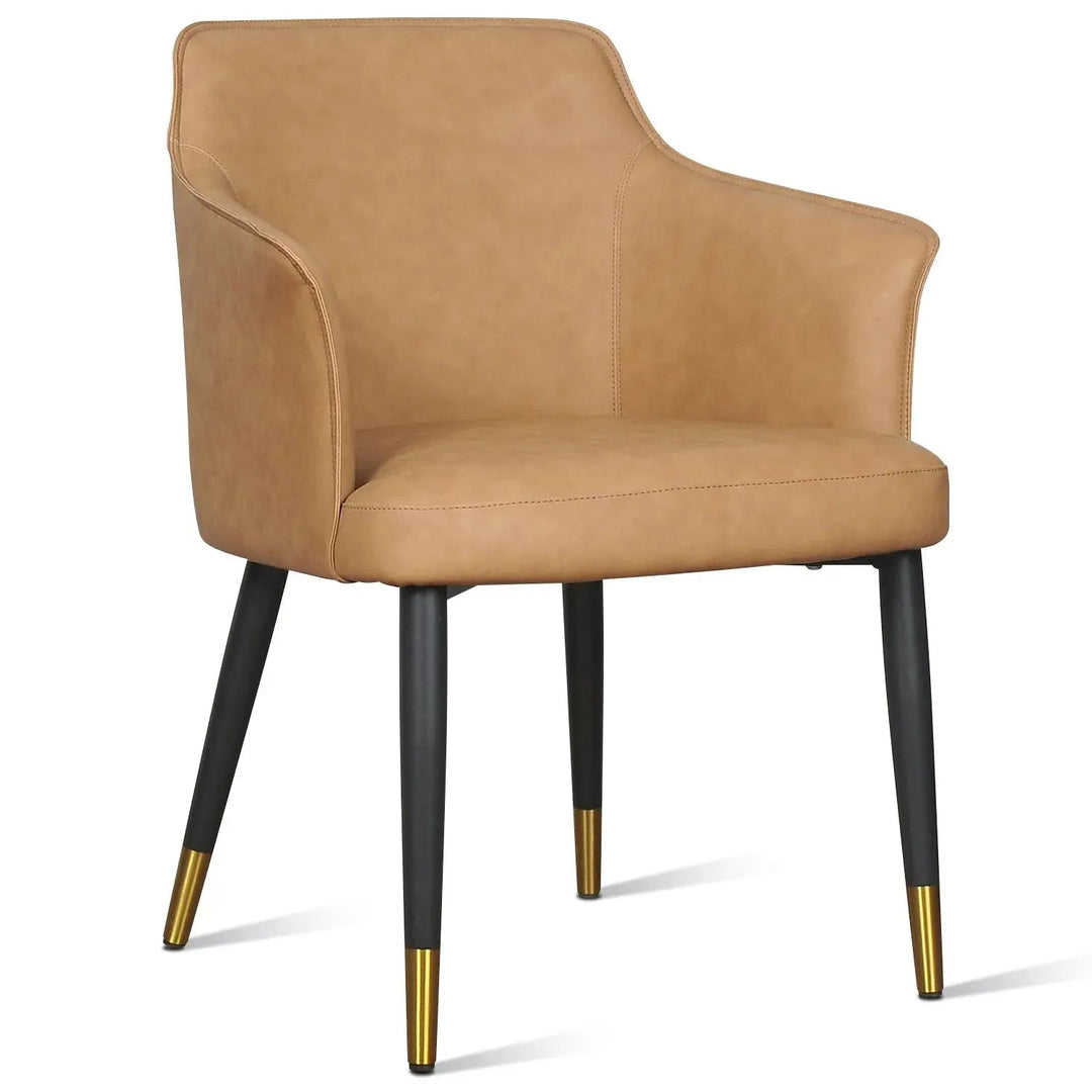 Modern Fabric And Leather Dining Chair METAL MAN N12