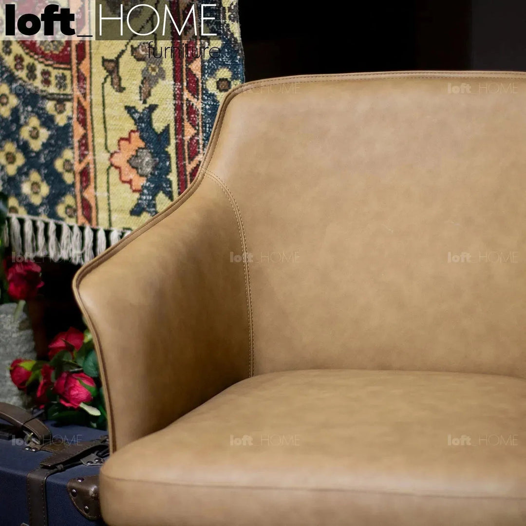 Modern Fabric And Leather Dining Chair METAL MAN N12