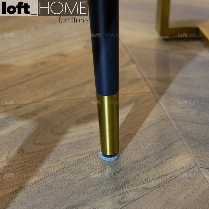 Modern Fabric And Leather Dining Chair METAL MAN N12