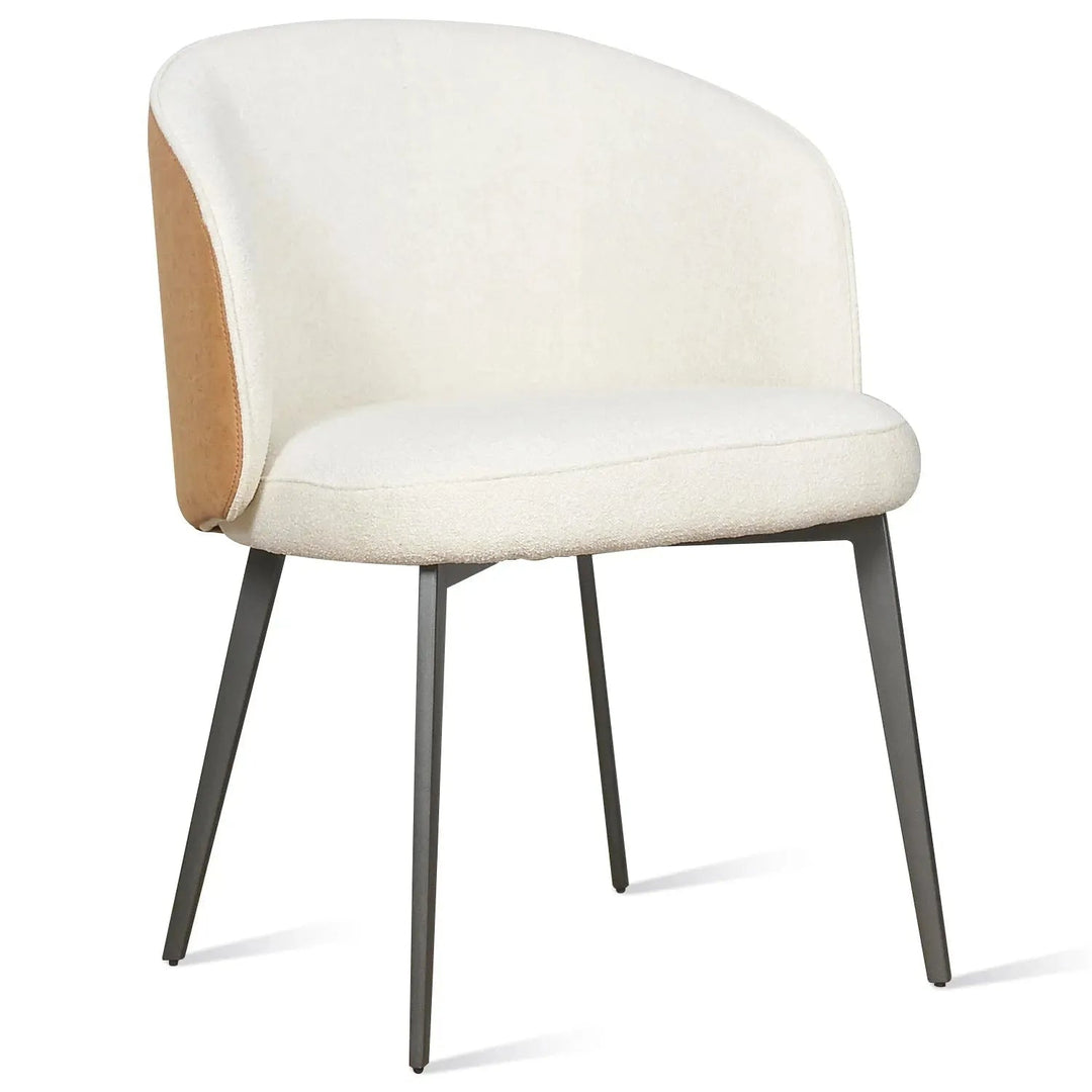 Modern Fabric And Leather Dining Chair METAL MAN N13