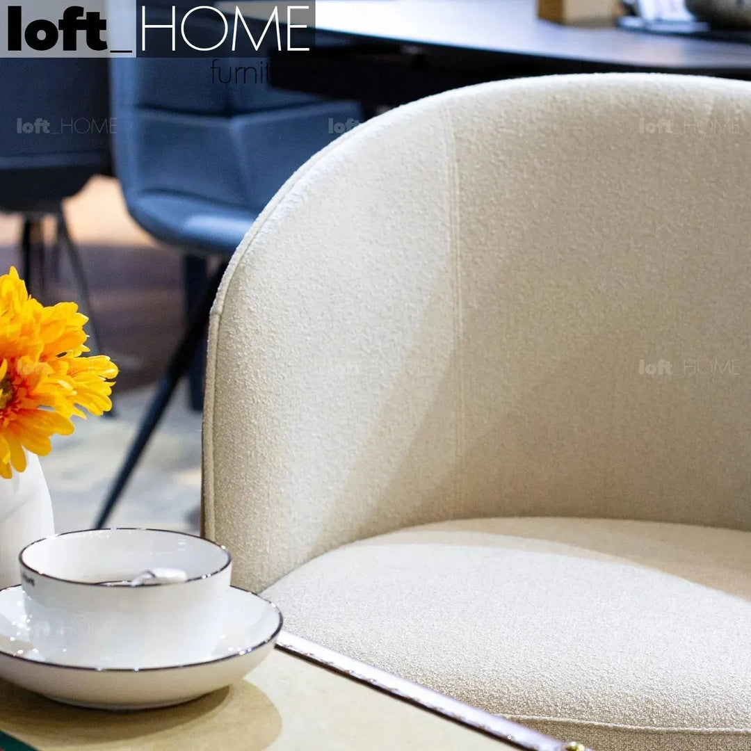 Modern Fabric And Leather Dining Chair METAL MAN N13