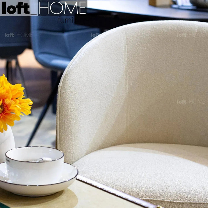 Modern Fabric And Leather Dining Chair METAL MAN N13