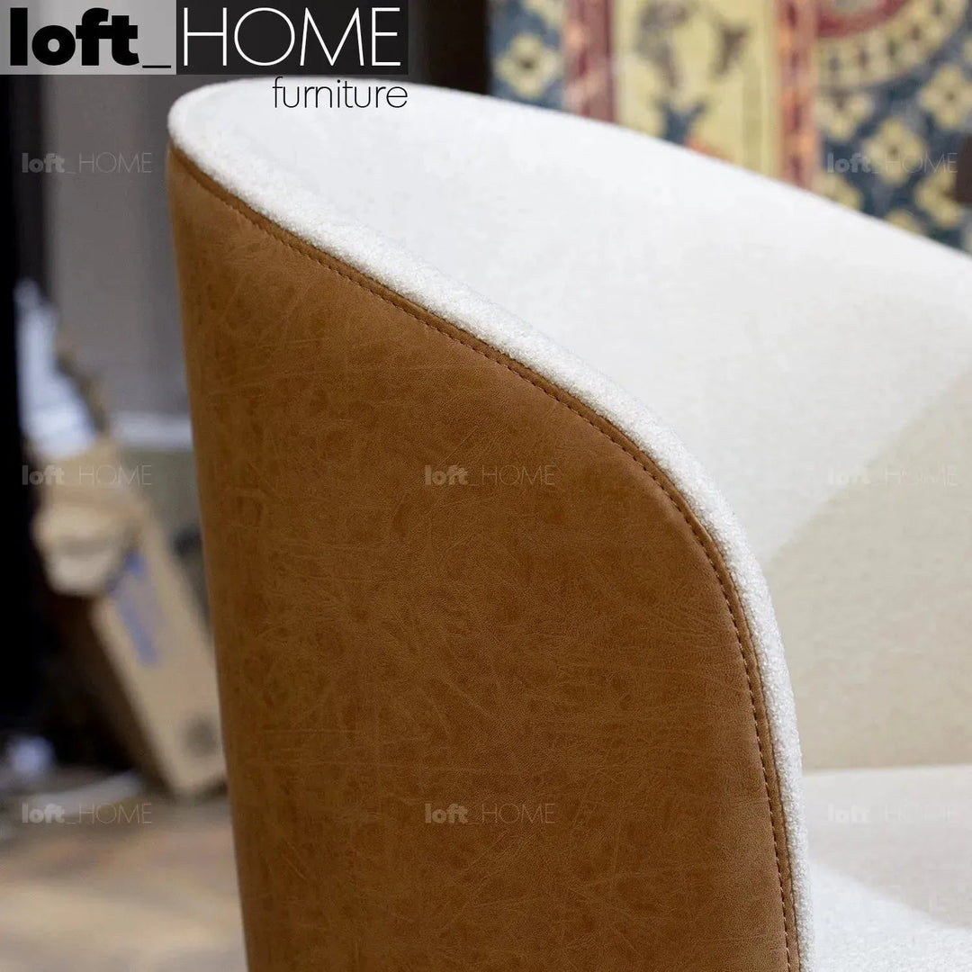 Modern Fabric And Leather Dining Chair METAL MAN N13