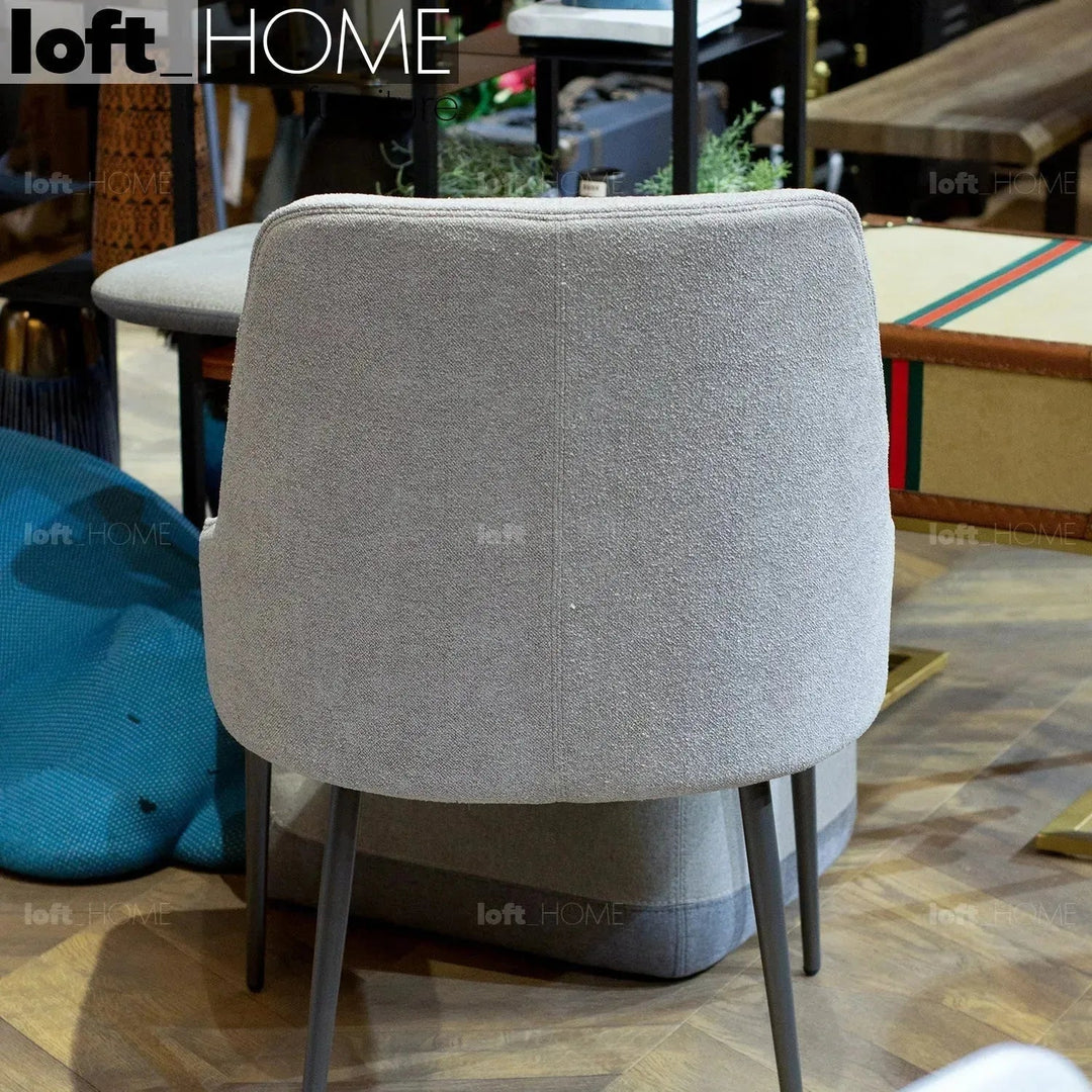 Modern Fabric And Leather Dining Chair METAL MAN N14