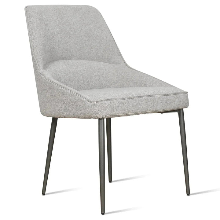 Modern Fabric And Leather Dining Chair METAL MAN N14