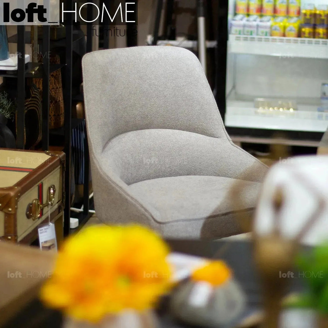 Modern Fabric And Leather Dining Chair METAL MAN N14