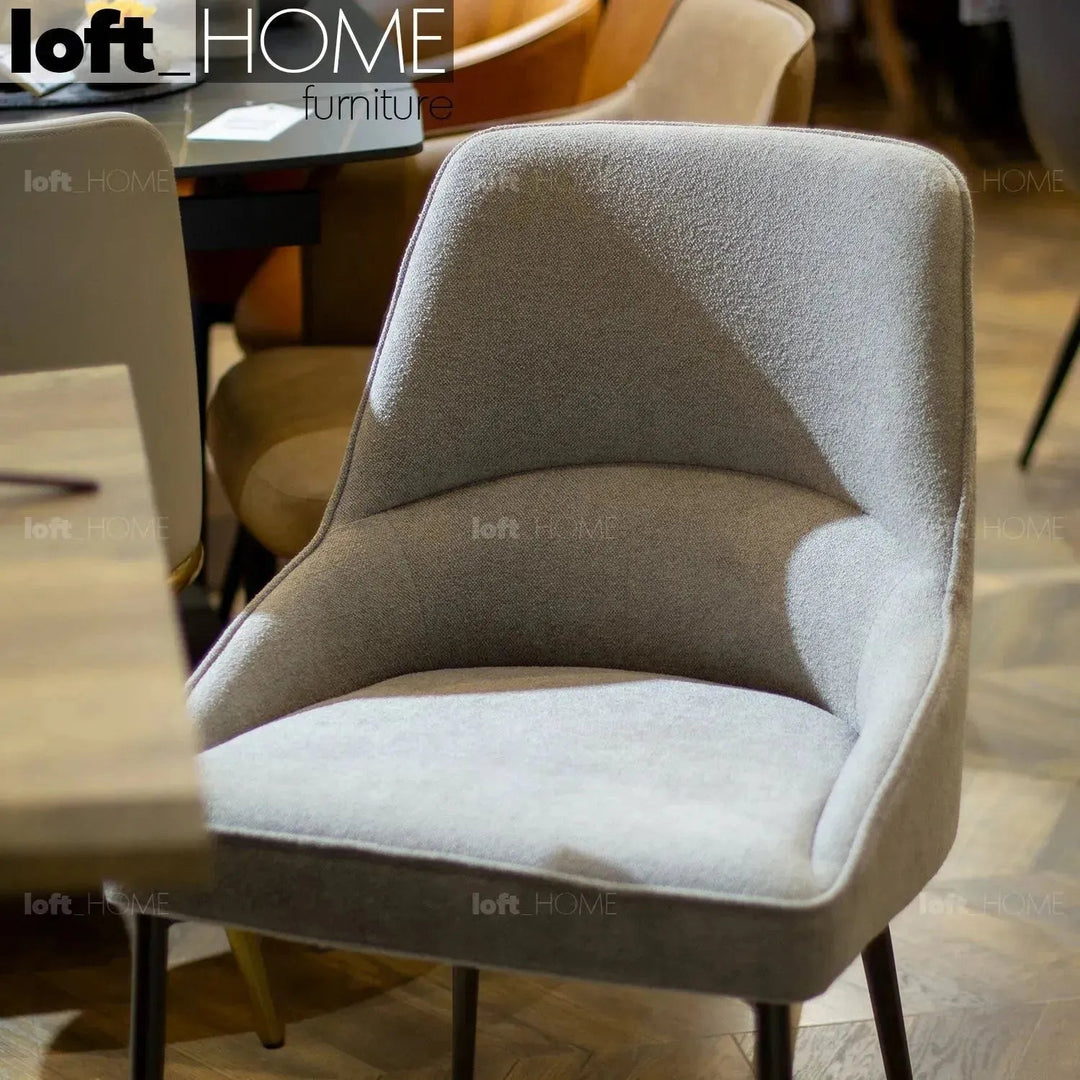 Modern Fabric And Leather Dining Chair METAL MAN N14