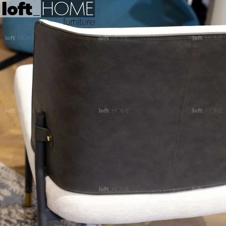 Modern Fabric And Leather Dining Chair METAL MAN N15