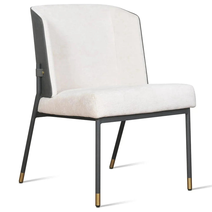 Modern Fabric And Leather Dining Chair METAL MAN N15