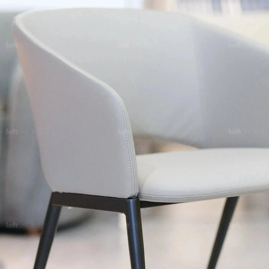 Modern Fabric And Leather Dining Chair METAL MAN N16