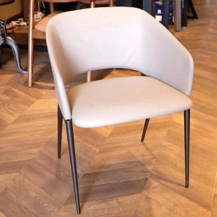 Modern Fabric And Leather Dining Chair METAL MAN N16