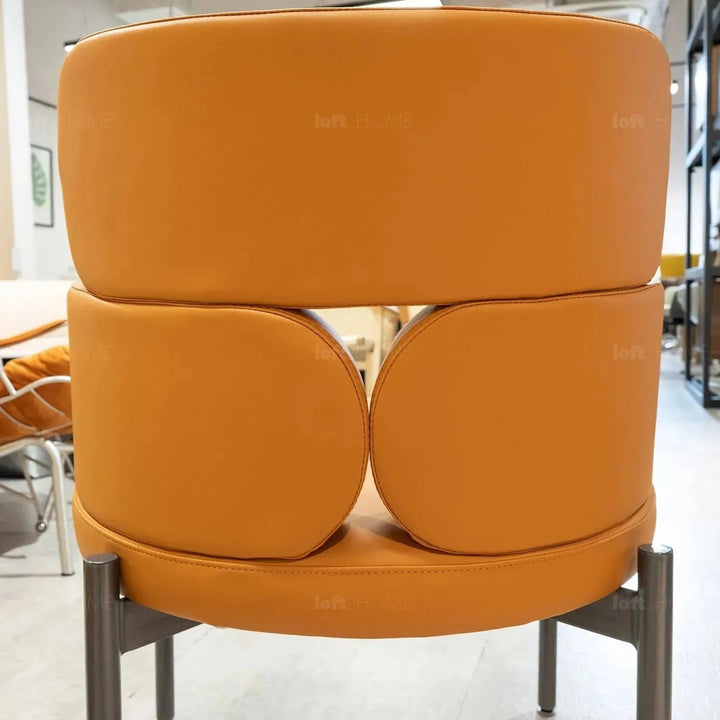 Modern Fabric And Leather Dining Chair METAL MAN N19