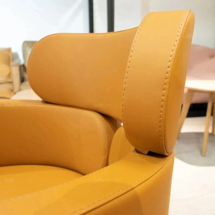 Modern Fabric And Leather Dining Chair METAL MAN N19