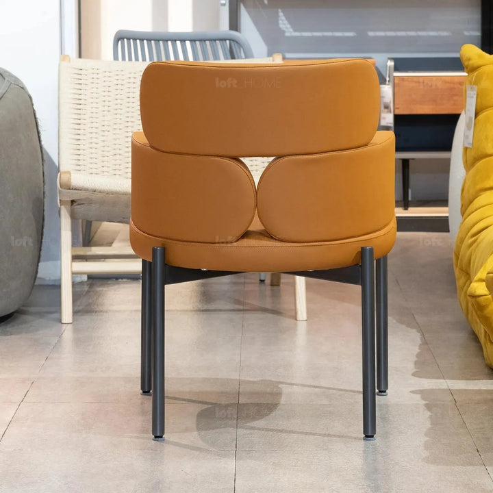 Modern Fabric And Leather Dining Chair METAL MAN N19