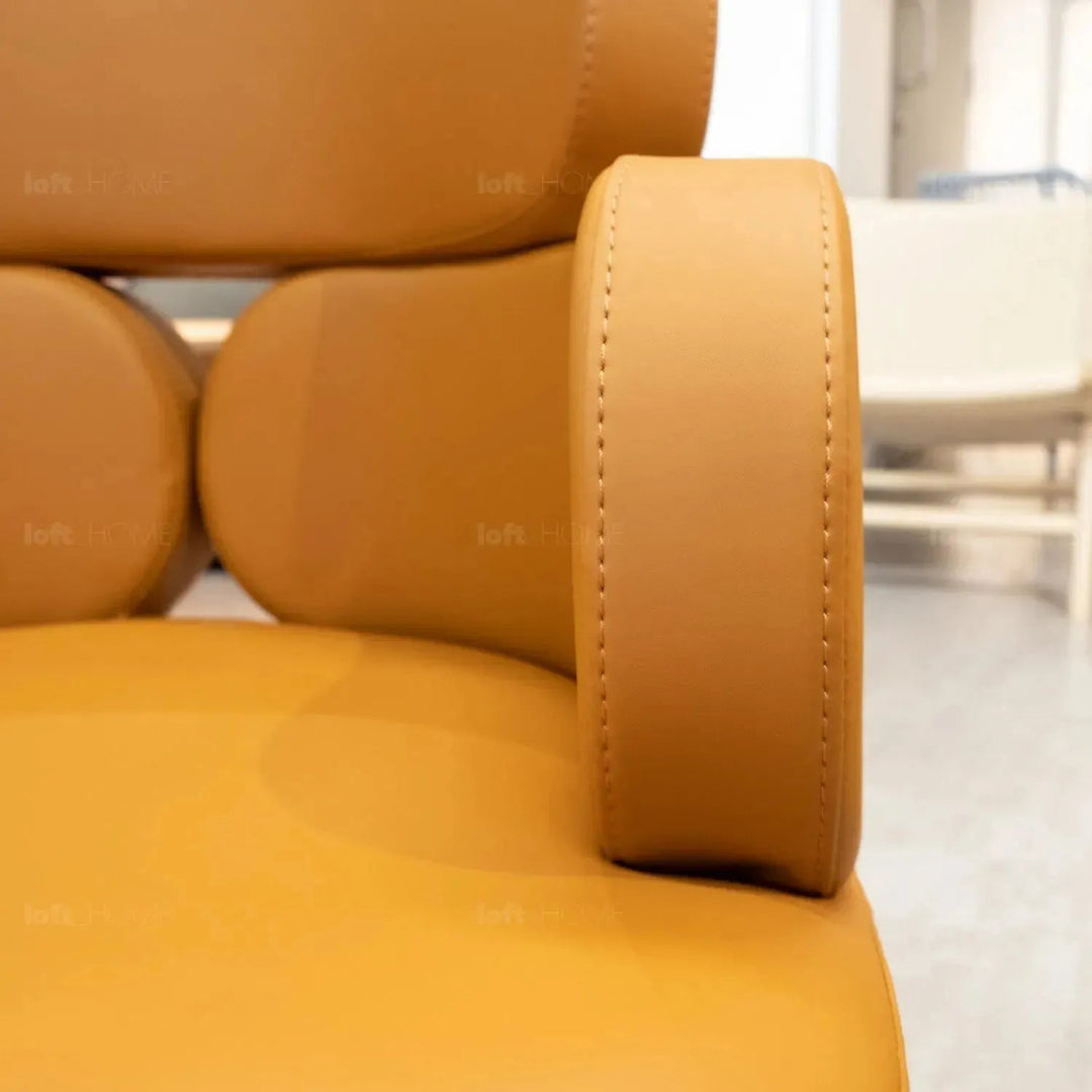 Modern Fabric And Leather Dining Chair METAL MAN N19