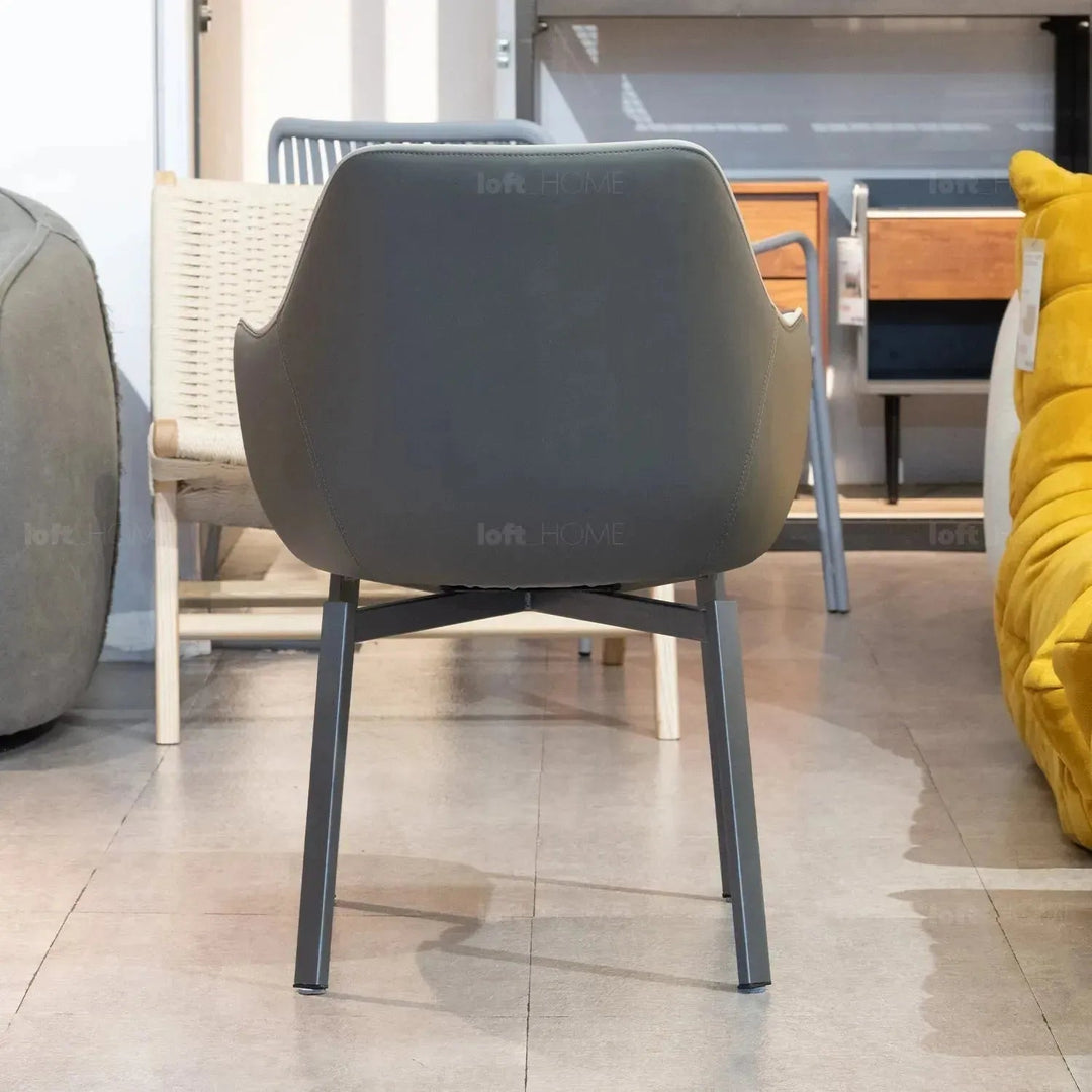 Modern Fabric And Leather Dining Chair METAL MAN N20