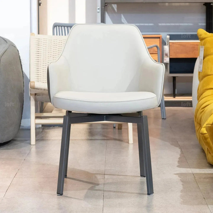 Modern Fabric And Leather Dining Chair METAL MAN N20