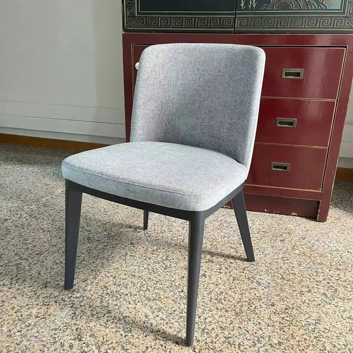 Modern Fabric And Leather Dining Chair METAL MAN N4