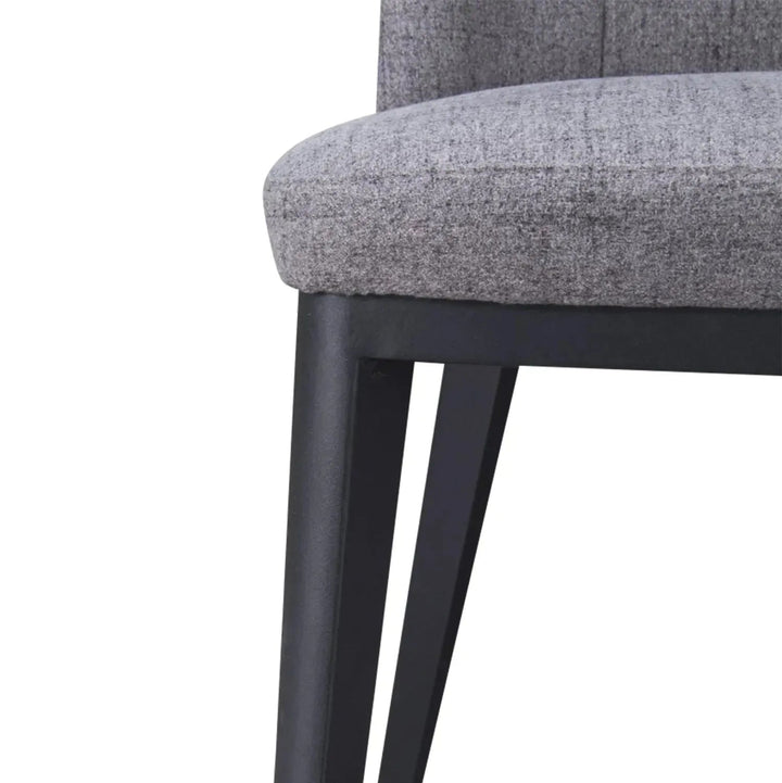 Modern Fabric And Leather Dining Chair METAL MAN N4