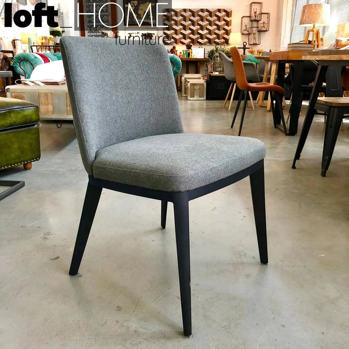 Modern Fabric And Leather Dining Chair METAL MAN N4