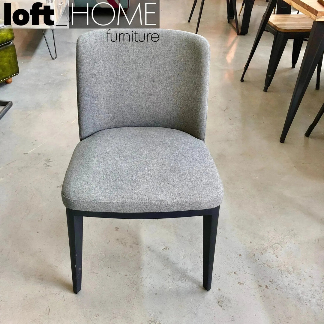 Modern Fabric And Leather Dining Chair METAL MAN N4