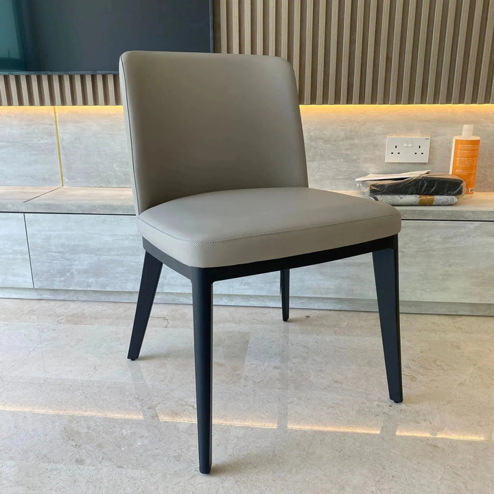 Modern Fabric And Leather Dining Chair METAL MAN N4