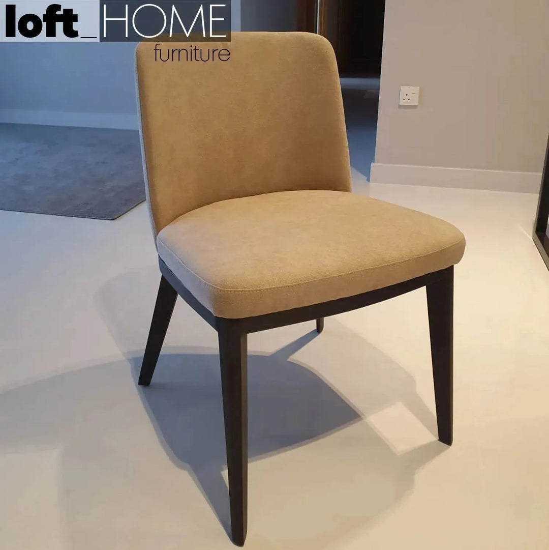 Modern Fabric And Leather Dining Chair METAL MAN N4
