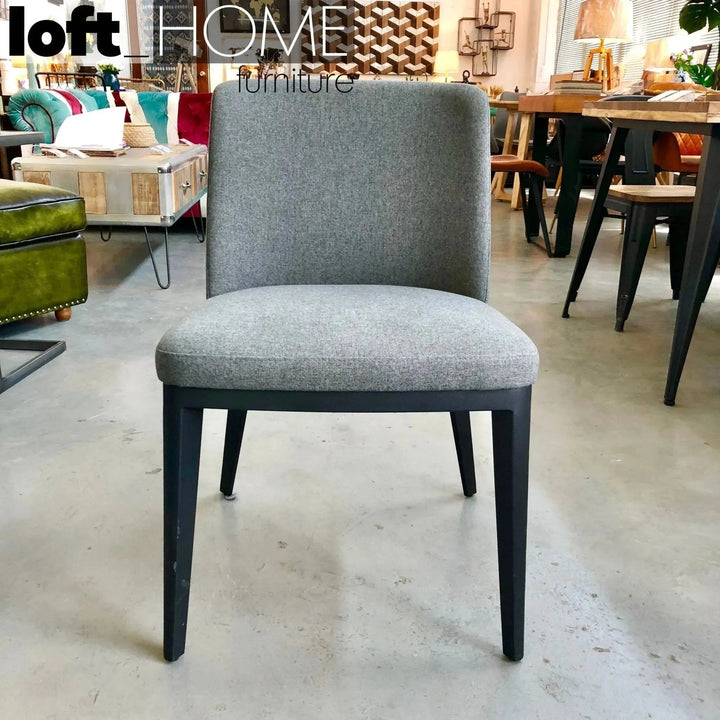 Modern Fabric And Leather Dining Chair METAL MAN N4