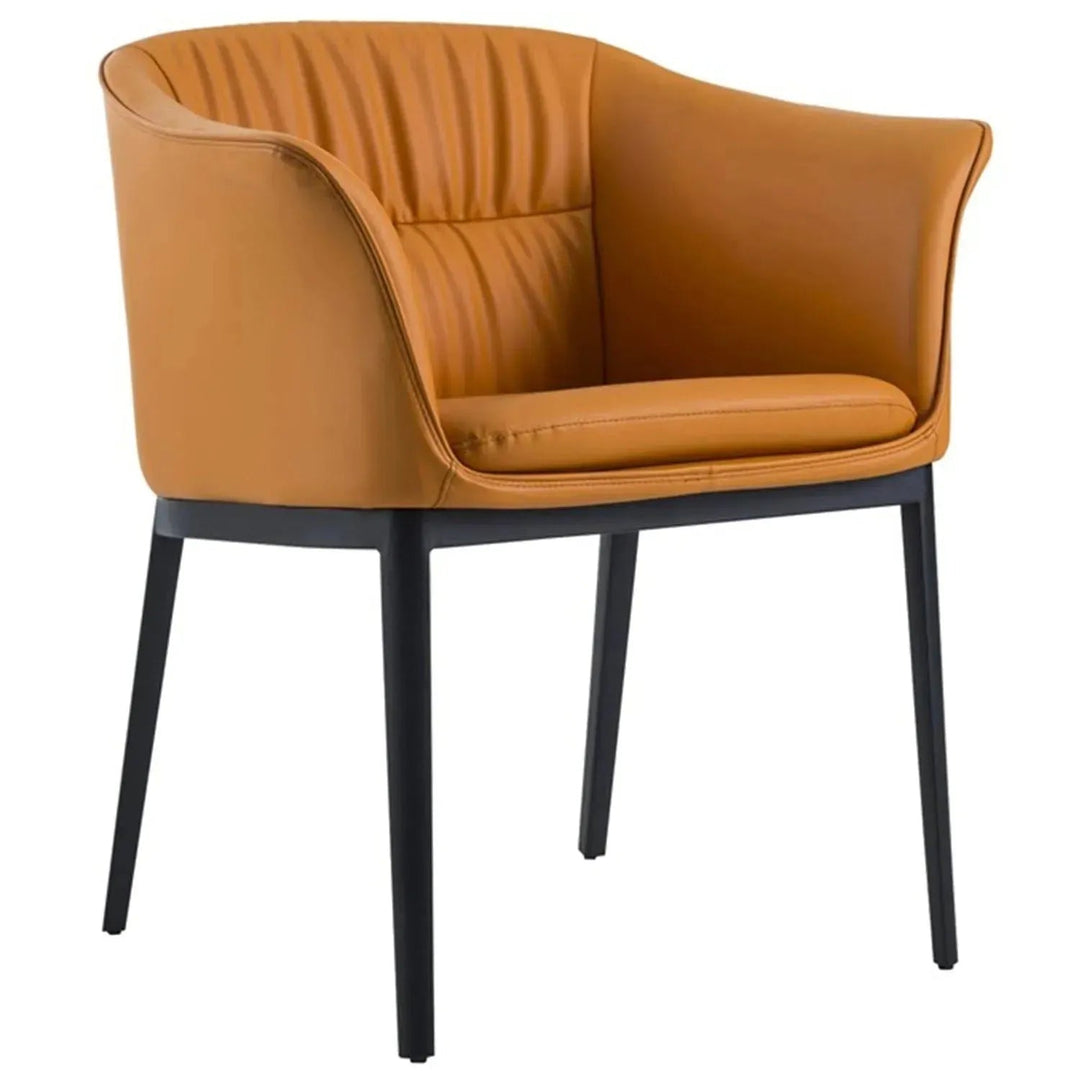 Modern Fabric And Leather Dining Chair METAL MAN N8