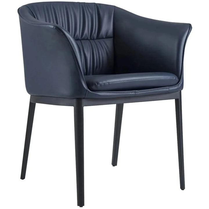 Modern Fabric And Leather Dining Chair METAL MAN N8